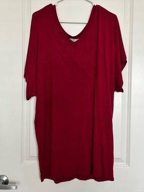 NWOT (2XL) Lock & Love Red V-neck Top